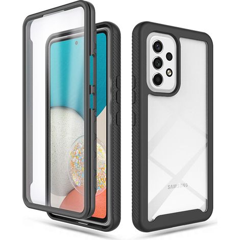 Schutzhülle für Samsung Galaxy A53 5G, stoßfest, mit Folie, schwarz (1/5)