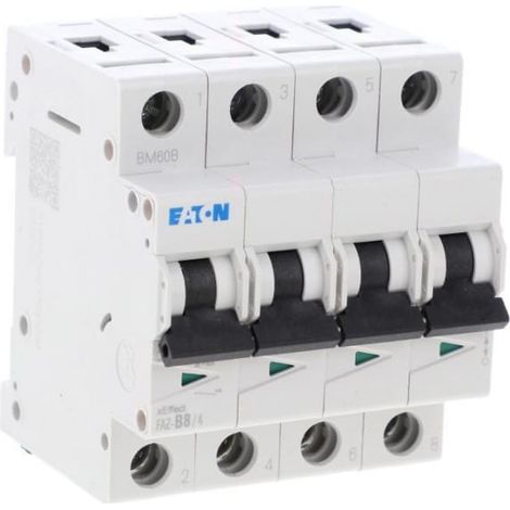 Interruttore automatico 4P B 8A 15kA AC FAZ-B8/4 279030