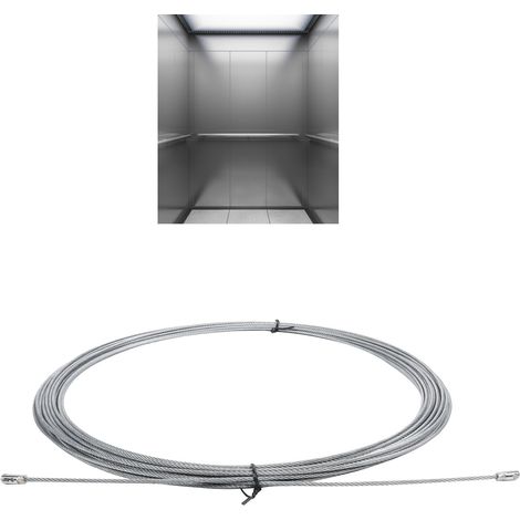 Câble en acier inoxydable de 25 m pour grues à tour d'ascenseur, câble multibrins en acier pur (1/5)