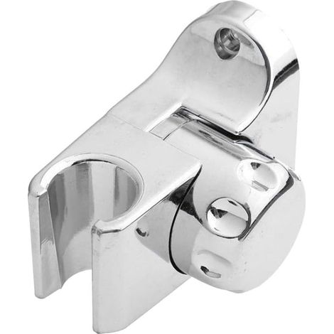 Support mural réglable pour pommeau de douche, finition chromée, en plastique ABS, installation sans perçage pour salle de bain/camping-car. (1/5)