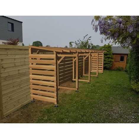 Abri Moto 8m - Non Couvert - Cl3 Marron (1/4)