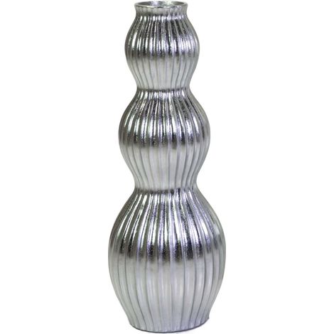 Eleganter Silberharz-Blumentopf 32cm ø x 93cm (1/3)