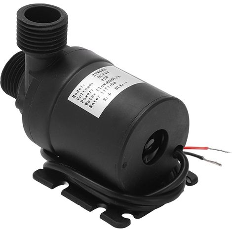 Pompe à eau submersible sans balais 24 V CC, débit 800 l/h, 9 500 tr/min, étanche IP68, pour bassin, aquarium et aquarium. (1/5)