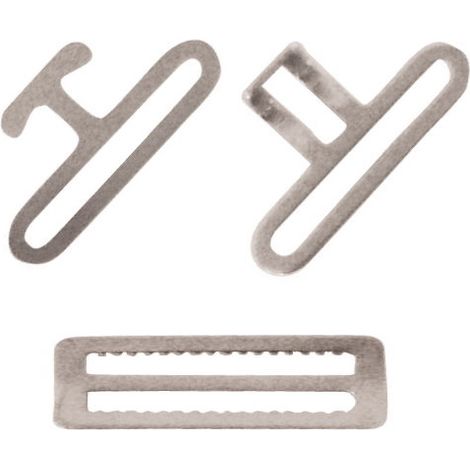 Set da 3 pezzi di fibbie argentate per coperta