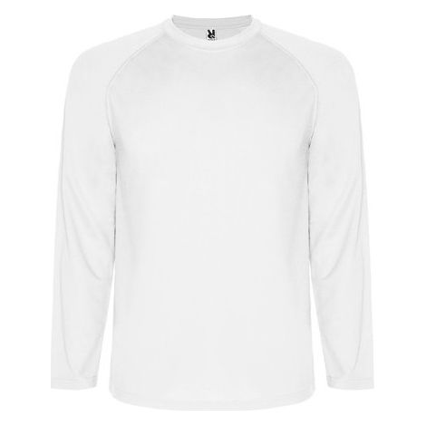 Camiseta técnica transpirable de manga larga ranglán MONTECARLO L/S ROLY 16 Blanco