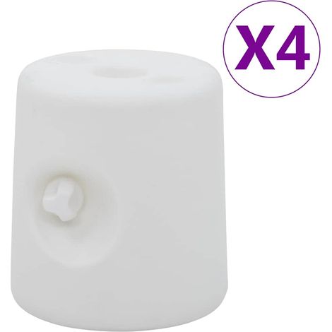Poids de lestage pour tonnelle lot de 4 – Plastique PE blanc à remplir eau/sable/cailloux – Pour tiges Ø 2,54-3 cm – Dimensions 24 x 23,5 x 25 cm (1/5)