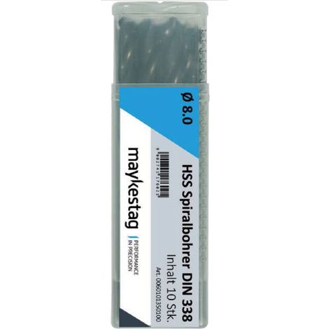 Alpen 0060100245100 HSS Spiralbohrer 2.45 mm Gesamtlänge 57 mm DIN 338 10 St. (1/2)