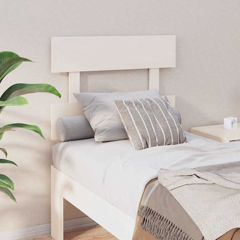 vidaXL Cabecero de cama madera maciza de pino blanco 93,5x3x81 cm (1/5)
