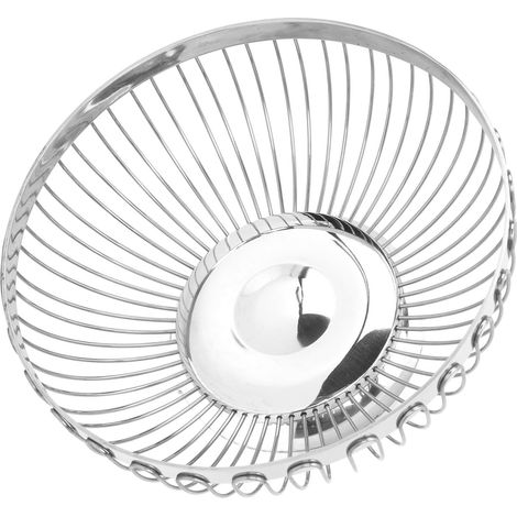 Corbeille à fruits en acier inoxydable poli miroir, grande capacité, multifonctionnelle et décorative, idéale pour le salon (10,5 x 20,3 x 9 cm / 4,1 x 8,0 x 3,5 pouces). (1/5)