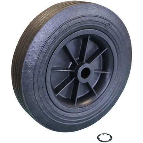 Kit roue gomme Ø250 pour bétonnières ALTRAD et Guy Noel – Rondelle de frein incluse – Compatible 170L à 180L – Pour chantiers humides