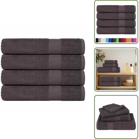 Handtücher 4 Stk. Anthrazit 100x200 cm 360 g/m² 100% Baumwolle - Handtuch - Handtücher - Strandtuch - Badetuch (1/5)