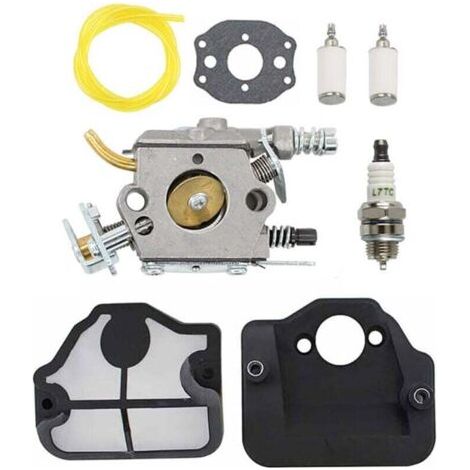 Husquvarna 36 41 136 137 141 142 Kit de carburateur pour WT-834 WT-657 WT-529 WT-289 WT-285 WT-239 WT-202, XU, Remplace 530071987 530019172 530035482, Avec filtre à air filtre à carburant - (1/4)