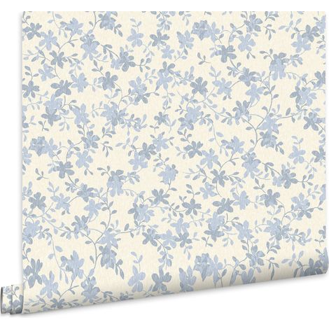 Laura Ashley Misterton Trail Vliestapete Blau 10mx52cm