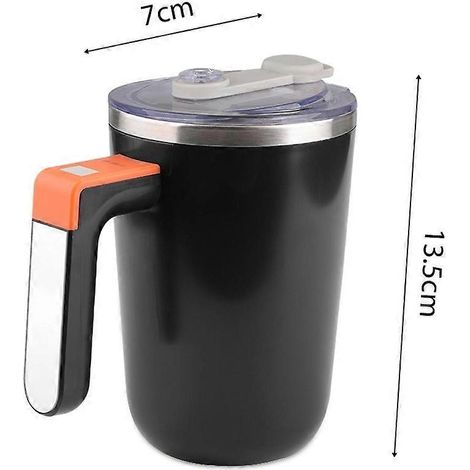 300-ml-Selbstrührbecher mit Temperaturregelung, magnetischer Kaffeerührfunktion, Deckel, wiederaufladbar, 304-Aluminium