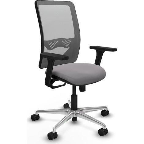 Silla de oficina piqueras y crespo Zulema tela gris cuero sintético (1/2)