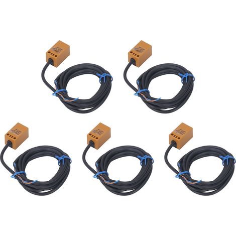 Capteur de proximité inductif NPN 5 pièces, normalement ouvert, IP65, interrupteur de proximité 10-30V DC, détecteur inductif étanche (1/5)