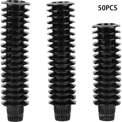 50 Pots PP Culture Hydroponique Panier Filet Noir Sans Sol Plantation Fleurs Croissance