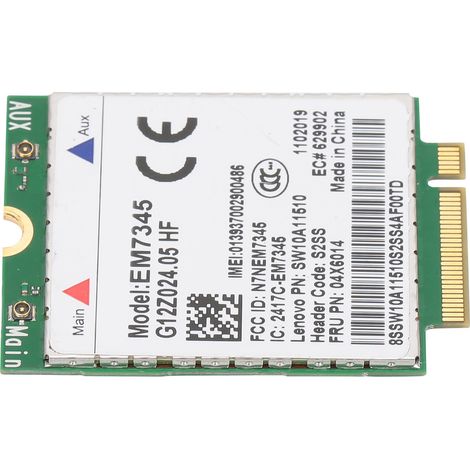 Carte réseau sans fil 4G LTE EM7345 pour Lenovo FRU 04X6014 - Compatible T450, X250, X240, T440, L440 (1/5)