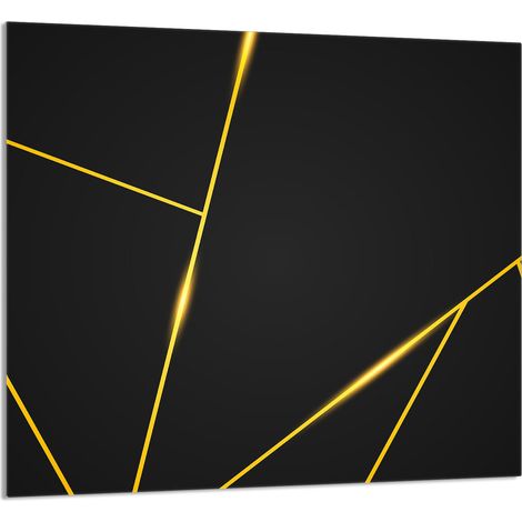 GLASPLATTE FÜR KÜCHE 65x60 Schwarz