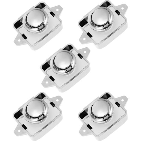 Lot de 5 verrous à bouton, poussoir pour portes de placards, cars (1/5)
