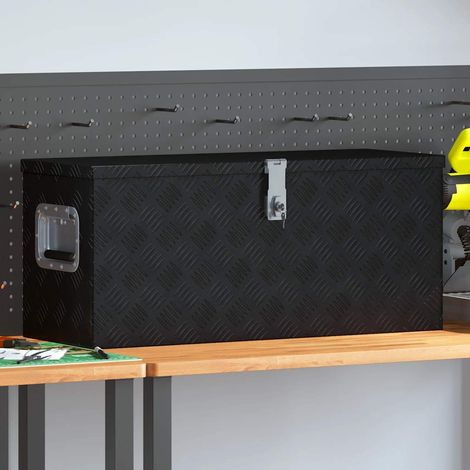 Boîte en aluminium 70×24×42 cm trapézoïdale argentée (1/5)