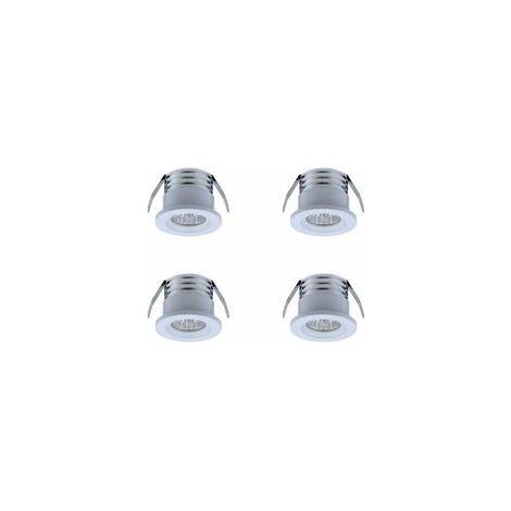 Lot de 4 mini spots LED encastrables, 3 W, blanc chaud Blanc (1/3)