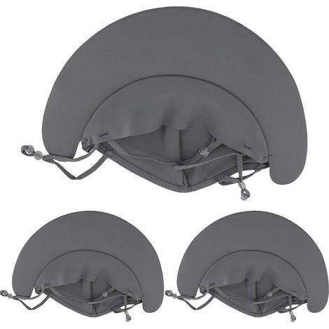 Cache-cou gris moka pour sports de plein air, écharpe de vélo coupe-vent, protection solaire estivale, masque de cyclisme en soie glacée (1/5)