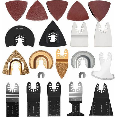 Set di 66 lame per sega oscillante, kit di utensili multiuso con accessori, utensile multifunzione oscillante universale a sgancio rapido per tagli generici (1/3)