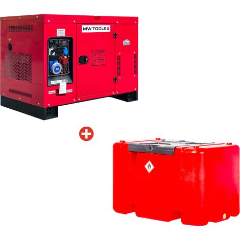 Groupe électrogène diesel 15kW + station de ravitaillement 400L MW Tools DG150EPPACK2 (1/5)