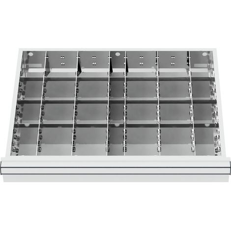 STIER Schubladeneinteilung Metalleinteilung BLH 200-300 mm Innenmaß 600x450 mm 24 Fächer (1/4)