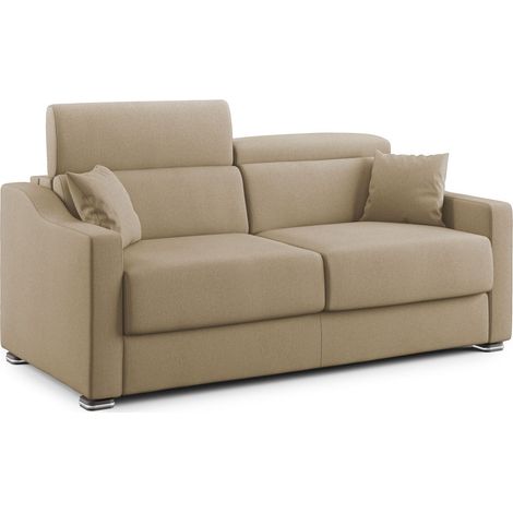 Amber Schlafsofa aus schmutzabweisendem Stoff T05 191 cm (mat. 140x197)  beige