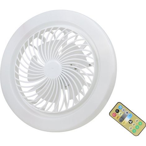 Ventilateur plafond silencieux éclairage LED, température couleur réglable, intensité variable, 3 vitesses, minuterie, télécommande (1h/2h/4h) (1/5)