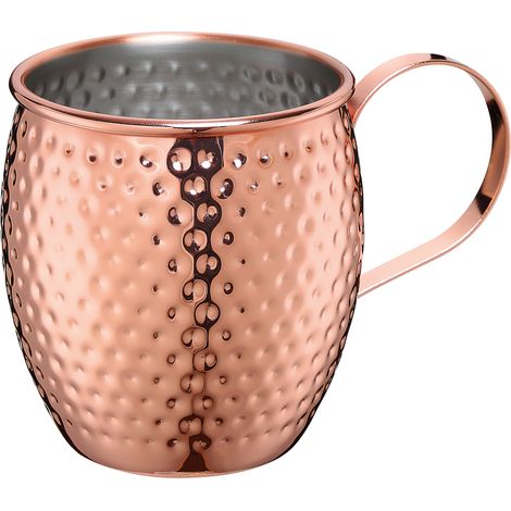 Tazza Cilio Moscow Mule per Moscow Mule, acciaio inox/rame, 0,5 l, diametro 9,5 x 9,5 cm, martellata (1/3)