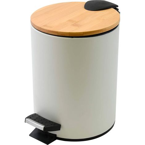 SPIRELLA Adonis 3-Liter-Badezimmerabfalleimer, weißes Holz Sans marque (1/5)