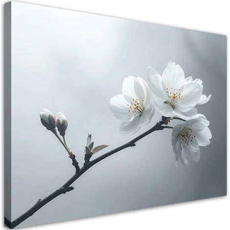 Impresión de Imagen Ramita flores blancas plantas 30x20 (1/5)