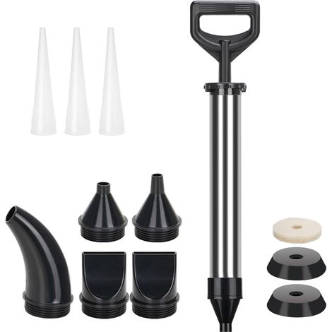 Pistolet à coulis pour mortier, Pompe à mortier en Acier Inoxydable, Pistolet à Joints avec 5 Buses (1/5)