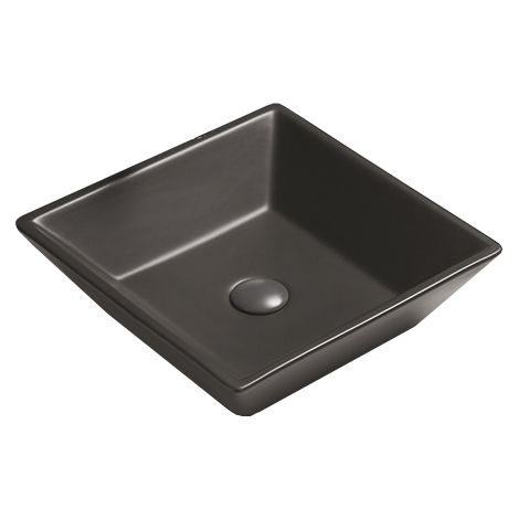 Mexen Pola Aufsatzwaschbecken 41 x 41 cm, Schwarz matt - 22224185 (1/2)