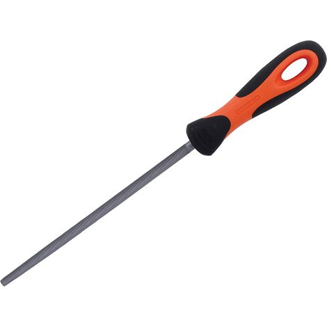 Bahco Round Bastard File with Handle, 200mm Length, 8.0mm Width, Grade 1, Model 1-230-08-1-2 (1/5)
