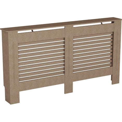 Milton Radiator Cover MDF Modern Cabinet Slatted Grill, Unfinished, Large (1/5)