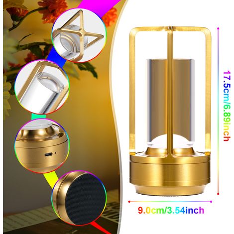 Ortviai Lampe de bureau RGB créative en forme de croix – 16 couleurs, 4 effets dynamiques, tactile et télécommande, rechargeable USB-C (1/4)