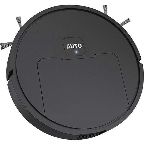 Wiederaufladbarer Saugroboter über USB, 1000 Pa Saugleistung, ideal für die Reinigung von Böden, Teppichen und Tierhaaren (schwarz). (1/5)