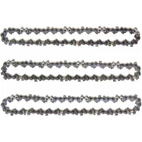 Lot de 3 Chaînes d'Élagueuse sur Perche pour Guide-Chaîne de 10" (25 cm), 40 Maillons d'Entraînement, Faible Rebond, Compatibles avec Black & Decker, Ryobi, Ferrex, Primaster et autres TRIMEC (1/5)