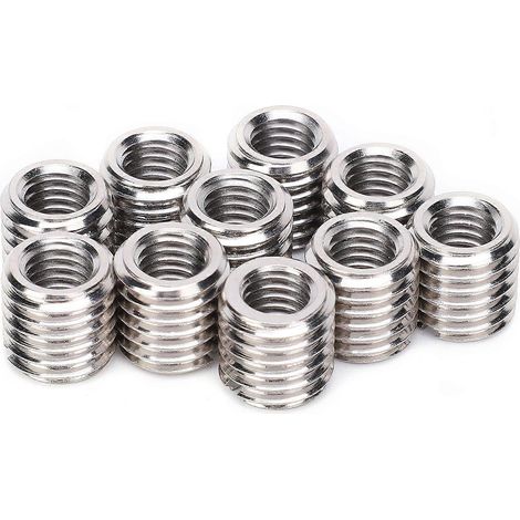 10 Stück Reparaturmuttern mit Schlitz, Reduziergewindebuchse, Schraubenhülse, Umrüstmuttern