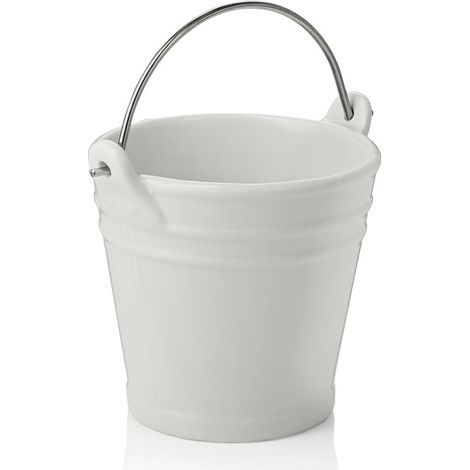 Poubelle de table 450 ml Ø 10,5 cm porcelaine inox - Was Germany (1/2)