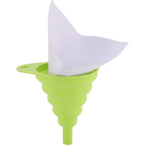 Passoires à peinture en papier micro-maille cônes filtrants avec entonnoir en silicone et règle métallique pour peinture manuelle et revêtements craft (1/5)
