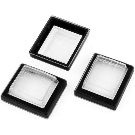 Couvercle de protection pour interrupteur à bascule, en Silicone noir transparent, étanche, capuchon rectangulaire, 3 pièces (1/2)