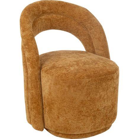 Fauteuil Design Arrondi "Anise" 80cm Ocre (1/5)