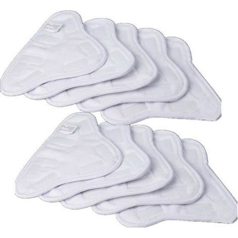Set of 10 microfiber cloths for H2O MOP X5 steam cleaner, model L02861.