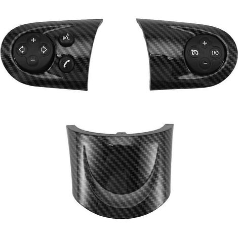 Botones de caché de fibra de carbono estilo volante para R55 R56 R57 R58 R59 R60 R61 (1/5)