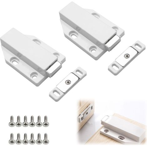 2 ouvre-portes de placard robustes - Blanc (1/5)